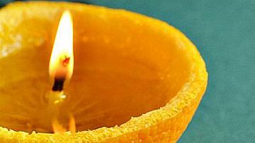 Ароматна портокалова свещ без восък